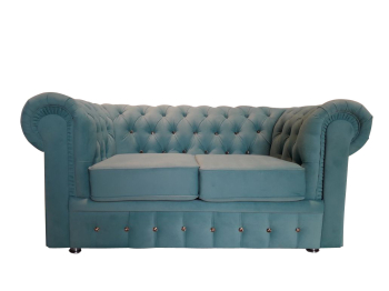 Диван Честер 2-х местный со стразами,  велюр