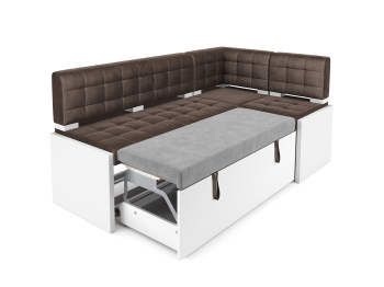 Диван угловой кухонный Ганновер (Бархат) 205х82х130 см