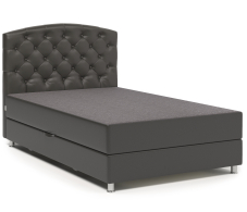 Мягкая кровать, Кровать тахта Премиум 140 с подъемным механизмом, рогожка / экокожа