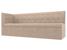 Диваны угловые кухонные, Кухонный диван Бриз с углом слева, велюр