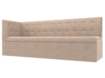 Кухонный диван Бриз с углом слева, велюр