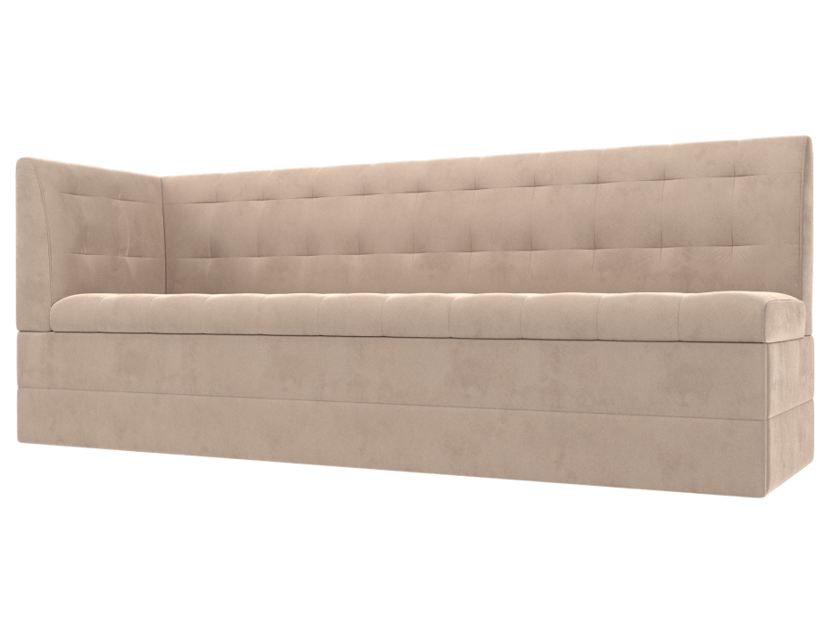 Диваны угловые кухонные, Кухонный диван Бриз с углом слева, велюр