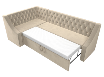 Кухонный угловой диван Мерлин левый угол микровельвет