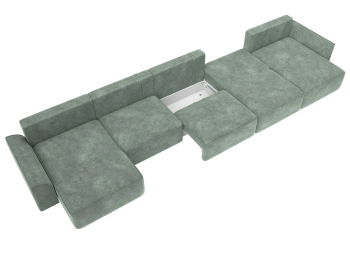 Диван П-образный Лига-048 НПБ МегаЛонг, велюр BRUT