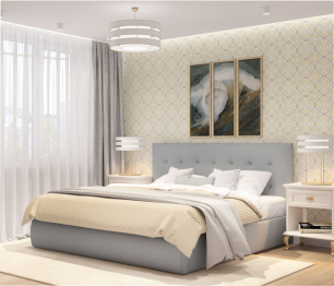 Мягкая кровать Selesta 1400 с ортопед.основанием с матрасом PROMO B COCOS