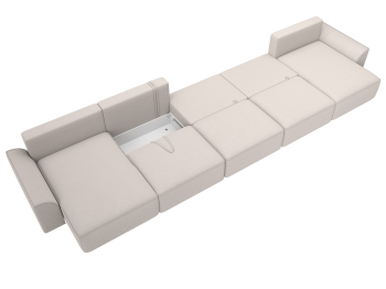 Диван П-образный Лига-048 НПБ МегаЛонг, замша JOLY