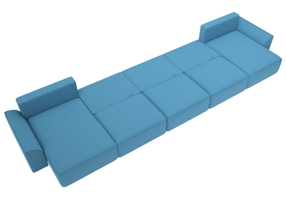 Диваны еврокнижки, Диван П-образный Лига-048 НПБ МегаЛонг, рогожка Амур