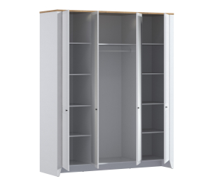 Набор для спальни Монтана Белый Альпийский,Дуб Гамильтон/МДФ Дуб Белый