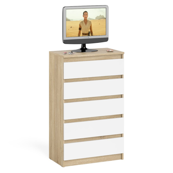 Комоды, Узкий комод пять ящиков Мори МК700.5