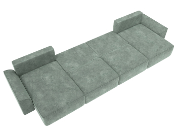 Диван п-образный Лига-048 НПБ лонг, велюр BRUT