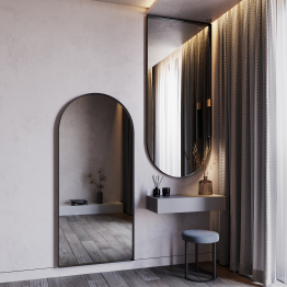 Дизайнерское настенное/напольное зеркало GENGLASS Arkis в металлической раме