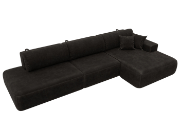 Диван угловой Лига-036 НПБ Модерн Лонг правый угол, велюр BRUT