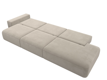 Диван прямой Лига-036 Модерн Лонг подлокотник слева, микровельвет