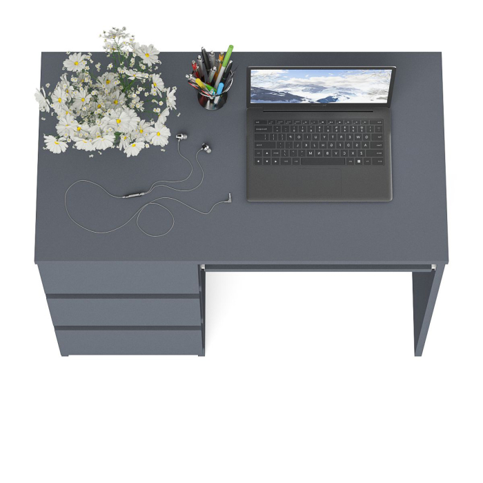 Детские столы, Стол компьютерный три ящика Мори МС-6 левый