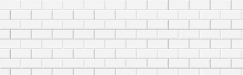 Кухонный фартук Белая плитка 1000x600x1.5 мм глянец