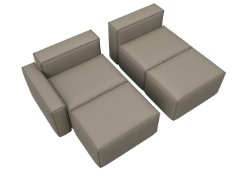 Диван угловой модульный Лига-063 угол левый, экокожа GRIFON