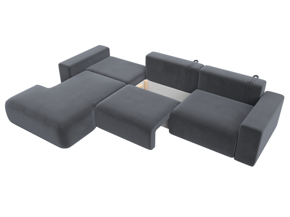 Диваны угловые в гостиную, Диван угловой Лига-036 Классик Лонг левый угол, велюр