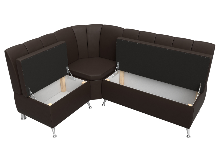 Кухонные уголки, Диван кухонный угловой Кантри левый угол, экокожа