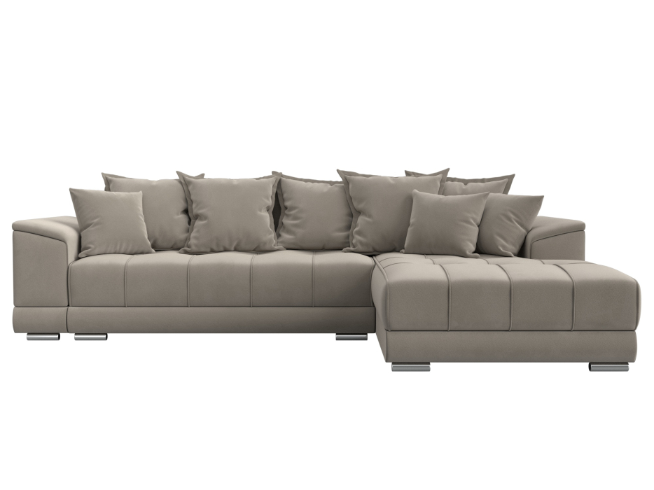 Диваны угловые в гостиную, Угловой диван НордСтар правый угол, микровельвет