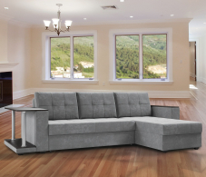 Диваны угловые, Диван-кровать угловой со столом Атланта Классик 145, велюр