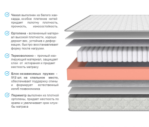 Армос / Матрас Соня Матрасова Schaum TFK (Jacgard) 120х200 см