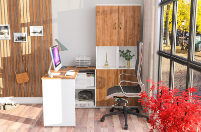 Лидер-8 письменный стол-трансформер и два пенала Лидер-8.