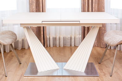 Стол трансформер Rise (сатин. сталь)