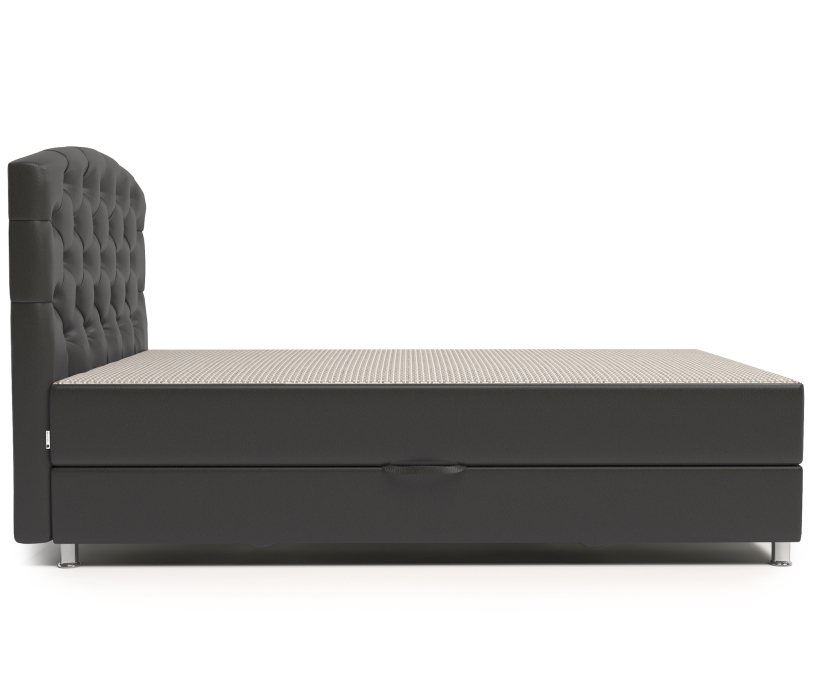 Мягкая кровать, Кровать тахта Премиум Люкс 100 с подъемным механизмом, рогожка / экокожа