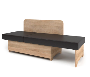 Кушетка Гамма 120 левый, экокожа