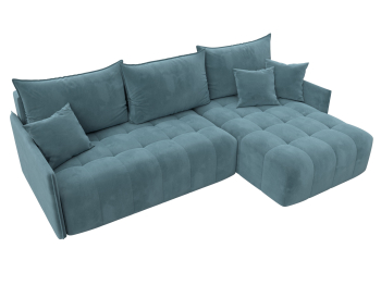 Диван угловой Лига-054 НПБ угол универсальный, велюр SEVEN