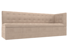 Диваны угловые кухонные, Кухонный диван Бриз с углом справа, велюр