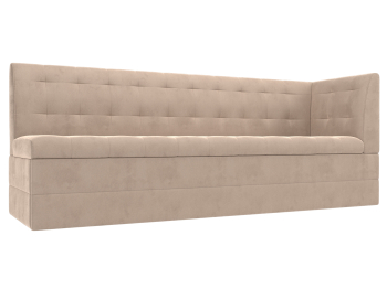 Кухонный диван Бриз с углом справа, велюр