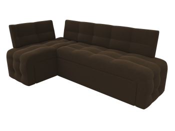 Кухонный угловой диван Люксор левый угол, микровельвет