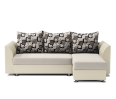 Диваны угловые в гостиную, Угловой диван Ария Скала правый, шенилл / экокожа