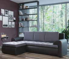 Диваны угловые в гостиную, Угловой диван Ванкувер левый, экокожа/велюр