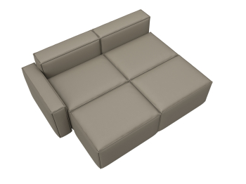 Диван угловой модульный Лига-063 угол левый, экокожа GRIFON