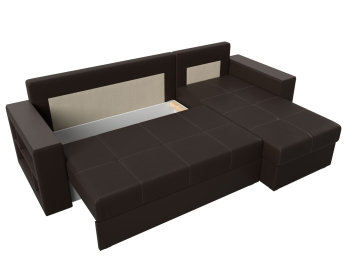 Диван угловой Дубай Лайт, экокожа, правый угол