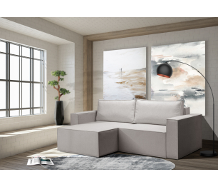 Диван угловой Чикаго со спальным местом, микровелюр