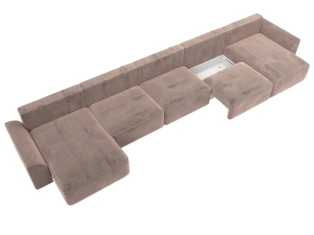 Диван П-образный Лига-048 НПБ МегаЛонг, велюр TOWER