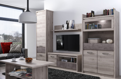 Шкаф с витриной 1V2D1S, JAZZ