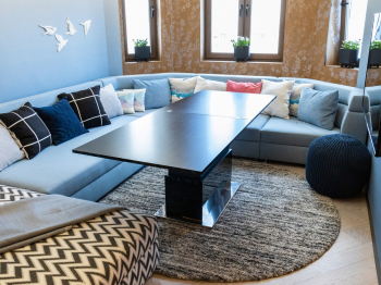 Стол-трансформер Slide  (глянец/опоры нержавеющая сталь)