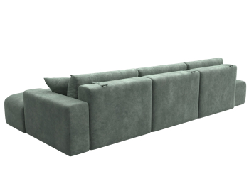 Диван угловой Лига-036 НПБ Модерн Лонг правый угол, велюр BRUT