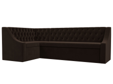 Диваны угловые кухонные, Кухонный угловой диван Мерлин левый угол микровельвет