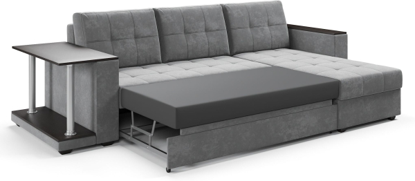 Диван-кровать угловой со столом Атланта Классик 145, велюр