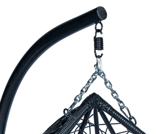 Подвесное кресло Leset Гаити, каркас Черный, подушка Светло-серая