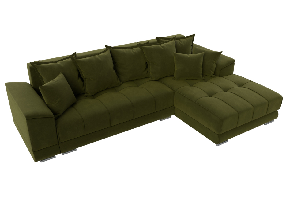 Диваны угловые в гостиную, Угловой диван НордСтар правый угол, микровельвет