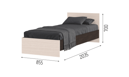 Кровать КР-554 Спальня БАССА