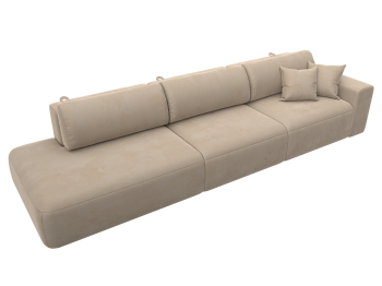 Диван прямой Лига-036 Модерн Лонг подлокотник справа, велюр