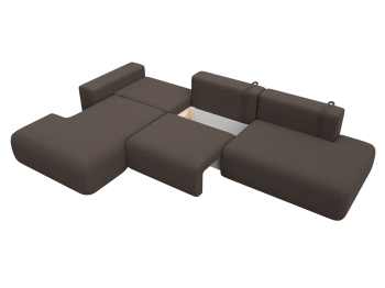 Диван угловой Лига-036 НПБ Модерн Лонг левый угол, рогожка Амур