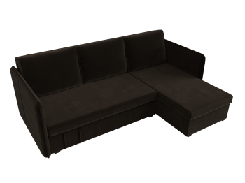 Диван угловой Слим универсальный угол, микровельвет